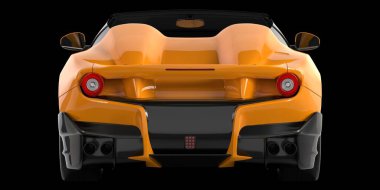 Spor araba arka planda izole edildi. 3d görüntüleme - illüstrasyon