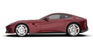 Spor araba arka planda izole edildi. 3d görüntüleme - illüstrasyon