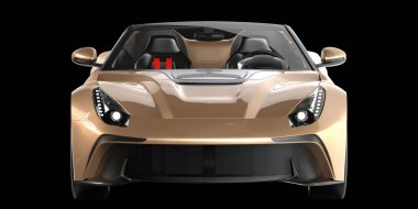 Spor araba arka planda izole edildi. 3d görüntüleme - illüstrasyon