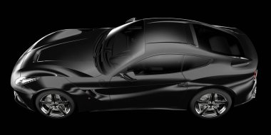 Spor araba arka planda izole edildi. 3d görüntüleme - illüstrasyon