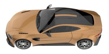 Spor araba arka planda izole edildi. 3d görüntüleme - illüstrasyon