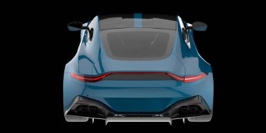 Spor araba arka planda izole edildi. 3d görüntüleme - illüstrasyon