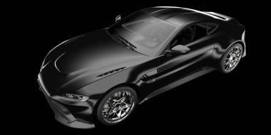 Spor araba arka planda izole edildi. 3d görüntüleme - illüstrasyon