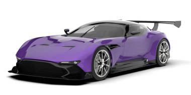 Sport car isolated on background. 3d rendering - illustration