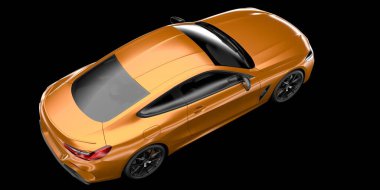 Spor araba arka planda izole edildi. 3d görüntüleme - illüstrasyon