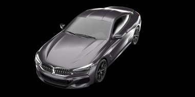 Spor araba arka planda izole edildi. 3d görüntüleme - illüstrasyon