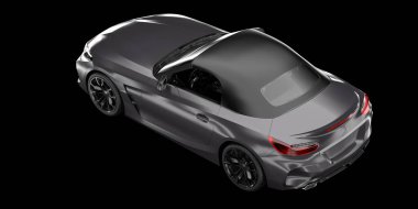 Spor araba arka planda izole edildi. 3d görüntüleme - illüstrasyon