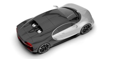 Spor araba arka planda izole edildi. 3d görüntüleme - illüstrasyon