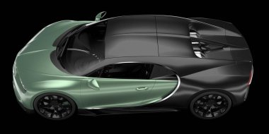 Spor araba arka planda izole edildi. 3d görüntüleme - illüstrasyon