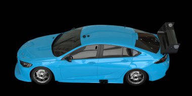 Spor araba arka planda izole edildi. 3d görüntüleme - illüstrasyon