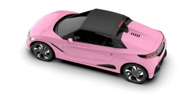 Spor araba arka planda izole edildi. 3d görüntüleme - illüstrasyon