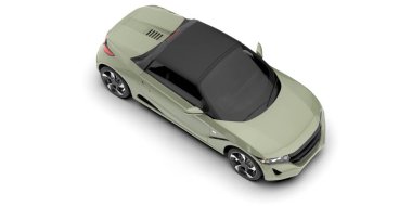 Sport car isolated on background. 3d rendering - illustration