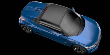 Spor araba arka planda izole edildi. 3d görüntüleme - illüstrasyon