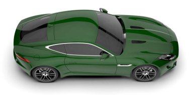 Spor araba arka planda izole edildi. 3d görüntüleme - illüstrasyon