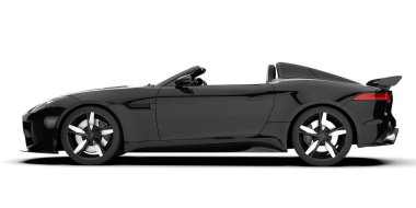 Spor araba arka planda izole edildi. 3d görüntüleme - illüstrasyon