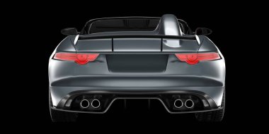 Spor araba arka planda izole edildi. 3d görüntüleme - illüstrasyon