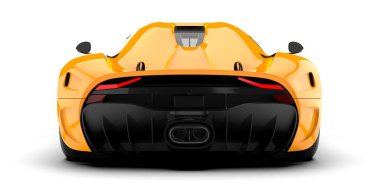 Spor araba arka planda izole edildi. 3d görüntüleme - illüstrasyon