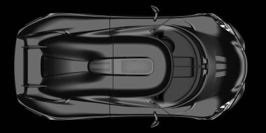 Spor araba arka planda izole edildi. 3d görüntüleme - illüstrasyon