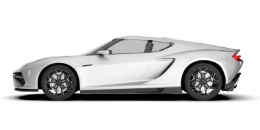 Spor araba arka planda izole edildi. 3d görüntüleme - illüstrasyon