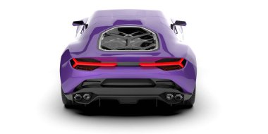 Spor araba arka planda izole edildi. 3d görüntüleme - illüstrasyon