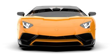 Spor araba arka planda izole edildi. 3d görüntüleme - illüstrasyon