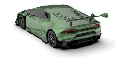 Spor araba arka planda izole edildi. 3d görüntüleme - illüstrasyon