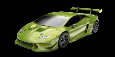 Spor araba arka planda izole edildi. 3d görüntüleme - illüstrasyon