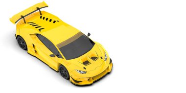 Sport car isolated on background. 3d rendering - illustration