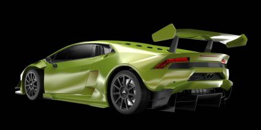 Spor araba arka planda izole edildi. 3d görüntüleme - illüstrasyon