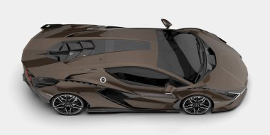 Spor araba arka planda izole edildi. 3d görüntüleme - illüstrasyon