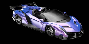 Spor araba arka planda izole edildi. 3d görüntüleme - illüstrasyon