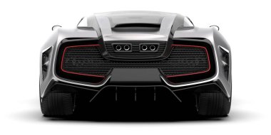 Spor araba arka planda izole edildi. 3d görüntüleme - illüstrasyon