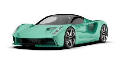 Sport car isolated on background. 3d rendering - illustration