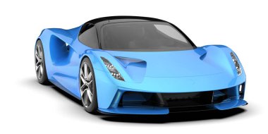 Sport car isolated on background. 3d rendering - illustration