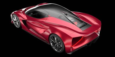 Spor araba arka planda izole edildi. 3d görüntüleme - illüstrasyon