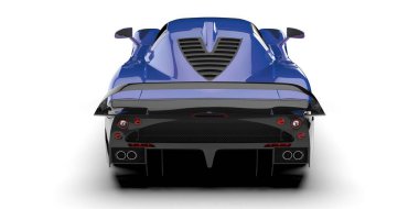 Spor araba arka planda izole edildi. 3d görüntüleme - illüstrasyon