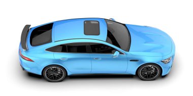 Spor araba arka planda izole edildi. 3d görüntüleme - illüstrasyon