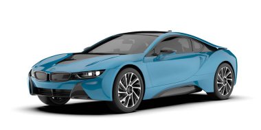 Sport car isolated on background. 3d rendering - illustration