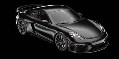 Sport car isolated on background. 3d rendering - illustration