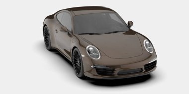 Spor araba arka planda izole edildi. 3d görüntüleme - illüstrasyon