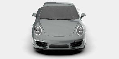 Spor araba arka planda izole edildi. 3d görüntüleme - illüstrasyon