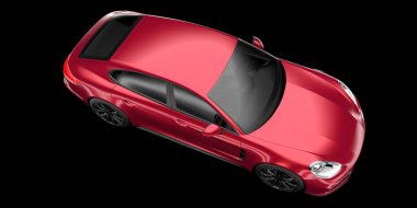 Spor araba arka planda izole edildi. 3d görüntüleme - illüstrasyon