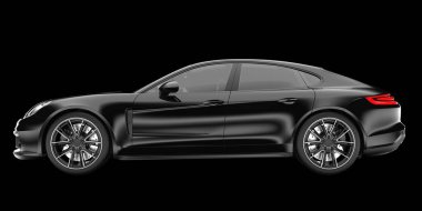 Spor araba arka planda izole edildi. 3d görüntüleme - illüstrasyon