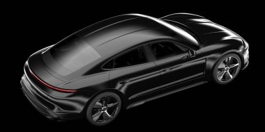 Spor araba arka planda izole edildi. 3d görüntüleme - illüstrasyon