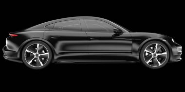 Spor araba arka planda izole edildi. 3d görüntüleme - illüstrasyon