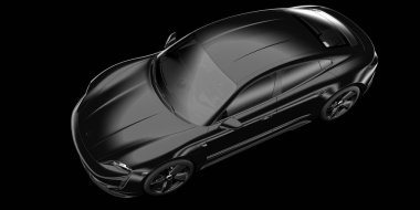 Spor araba arka planda izole edildi. 3d görüntüleme - illüstrasyon