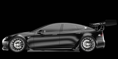 Spor araba arka planda izole edildi. 3d görüntüleme - illüstrasyon