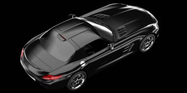 Spor araba arka planda izole edildi. 3d görüntüleme - illüstrasyon