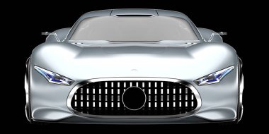 Spor araba arka planda izole edildi. 3d görüntüleme - illüstrasyon