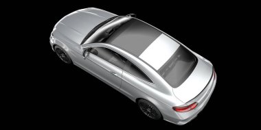 Spor araba arka planda izole edildi. 3d görüntüleme - illüstrasyon